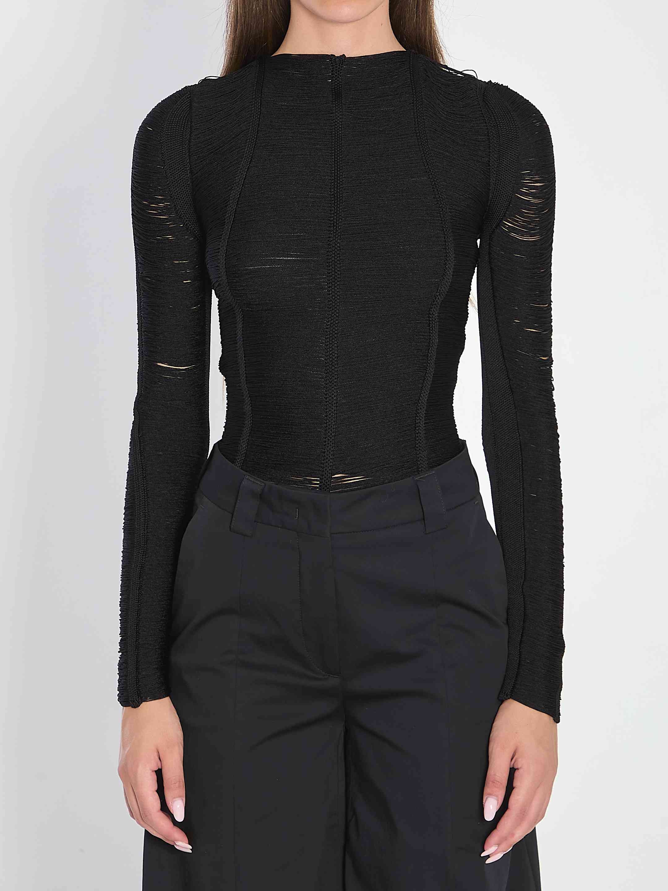 The Attico Women Black Sweater - 1
