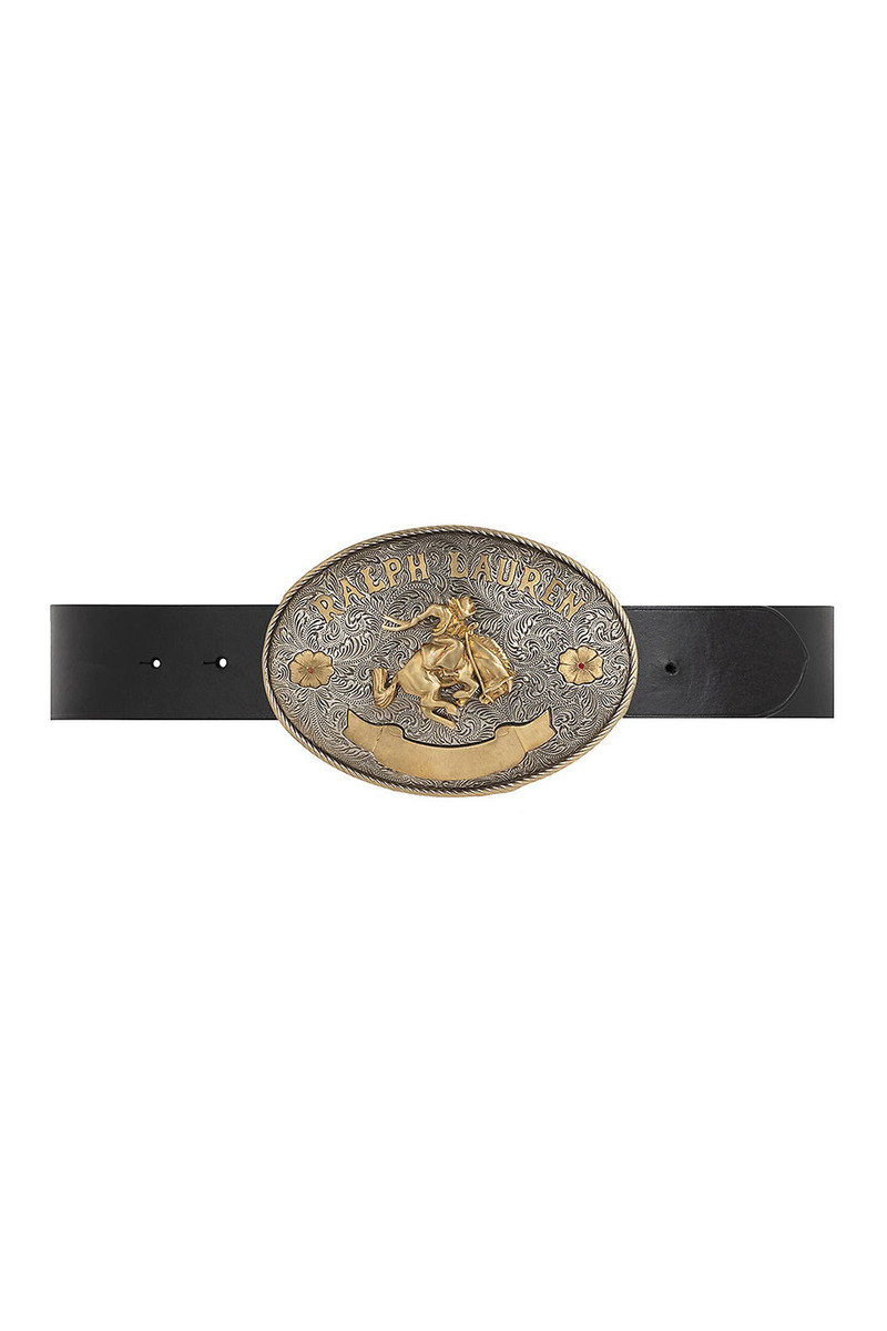 Rodeo-Buckle Wide Belt- Black 1
