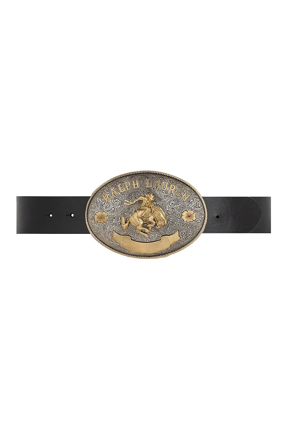 Rodeo-Buckle Wide Belt- Black - 1