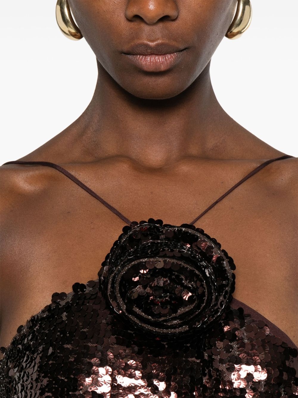 halterneck sequinned dress - 5