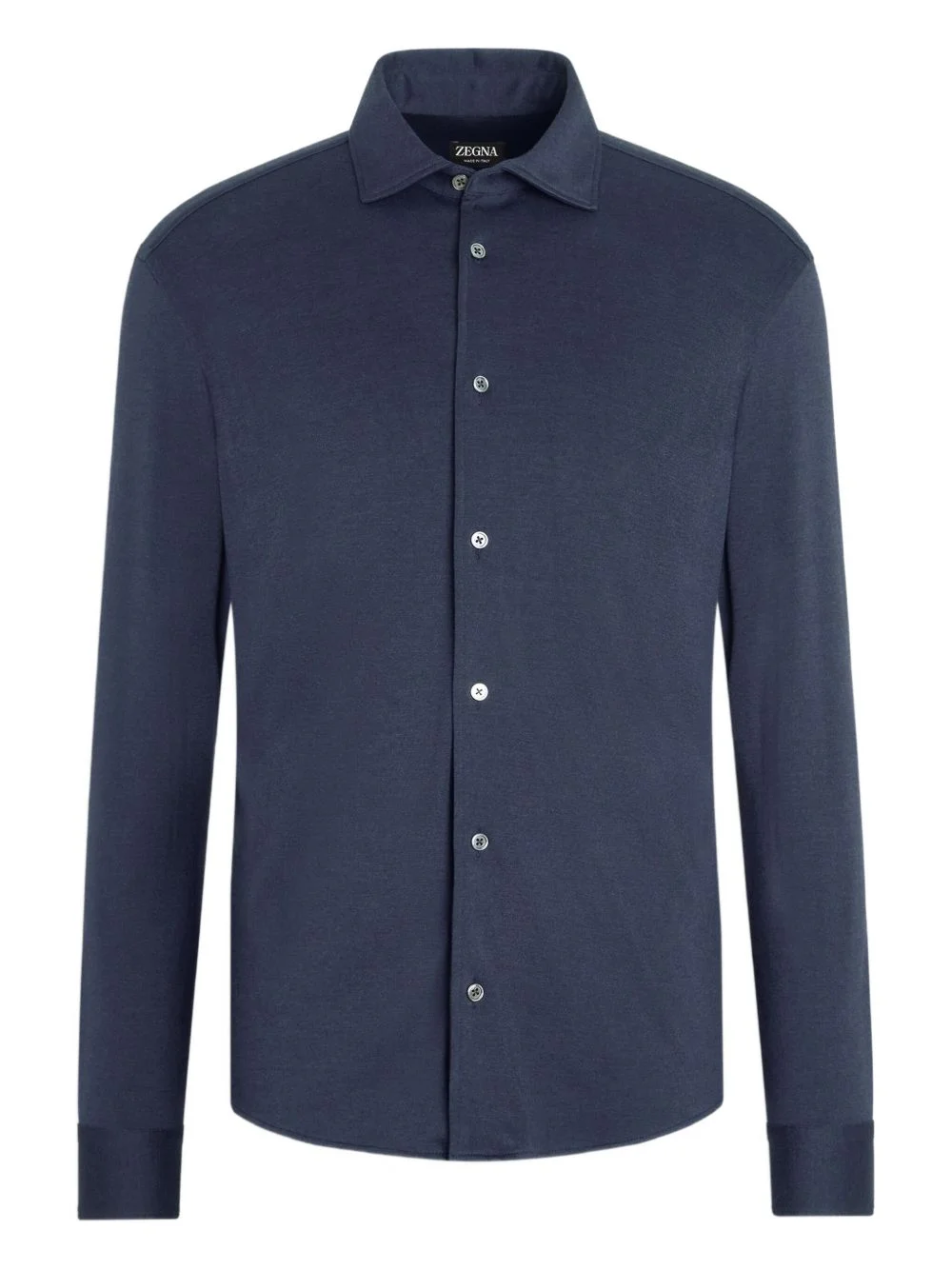 long-sleeve point-collar shirt - 1