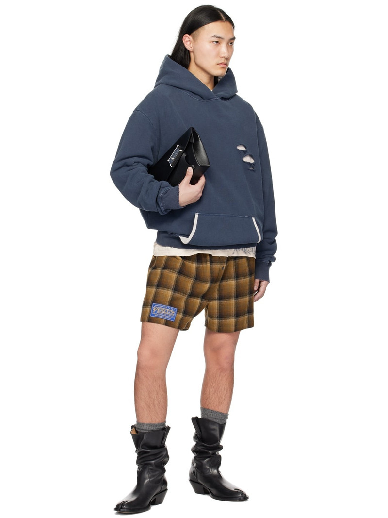 Maison Margiela Navy Cutout Hoodie outlook