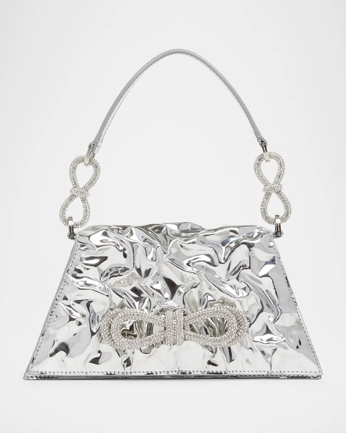 Samantha Bow Mirror Leather Top-Handle Bag - 1