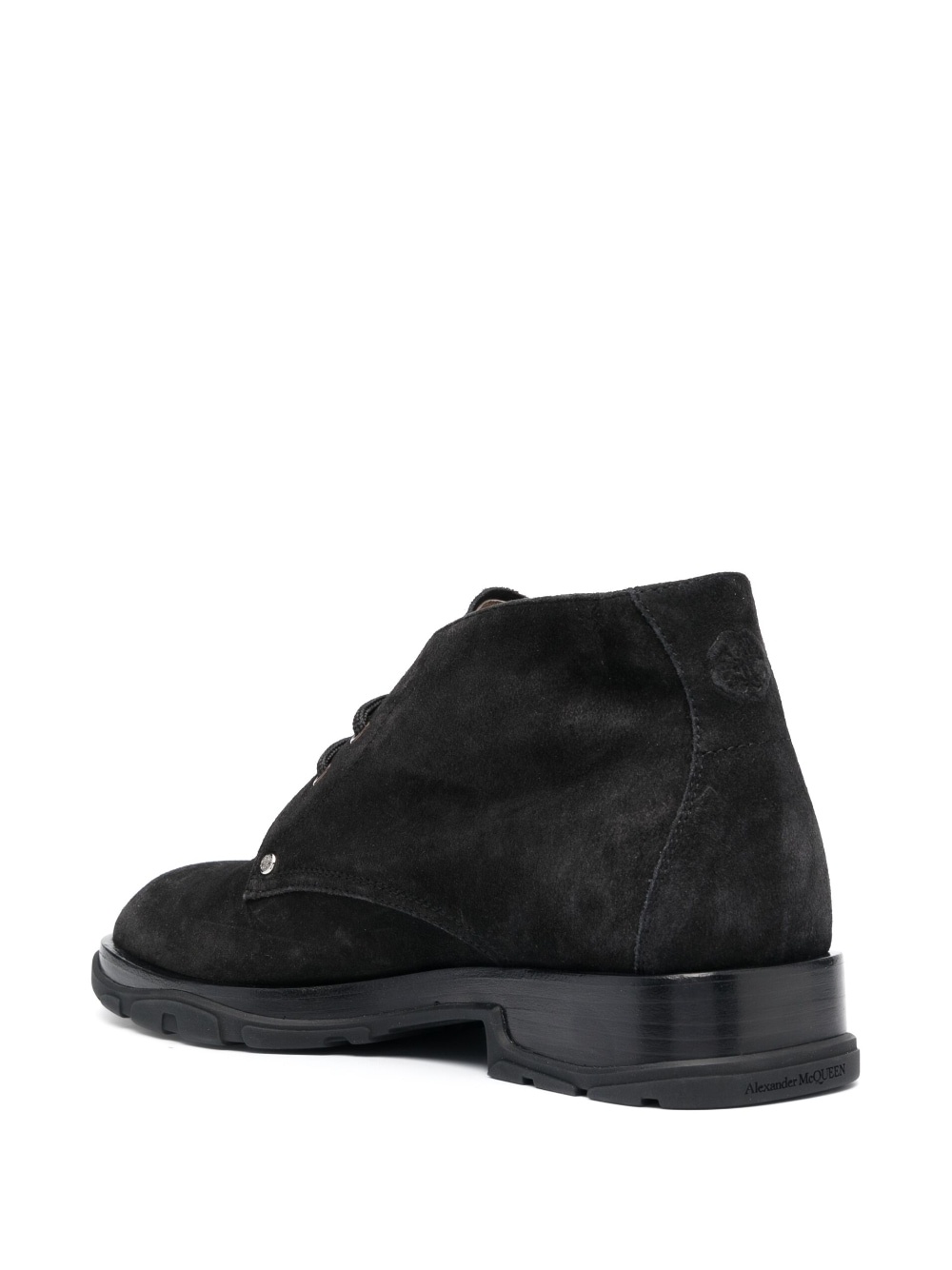 lace-up suede boots - 3