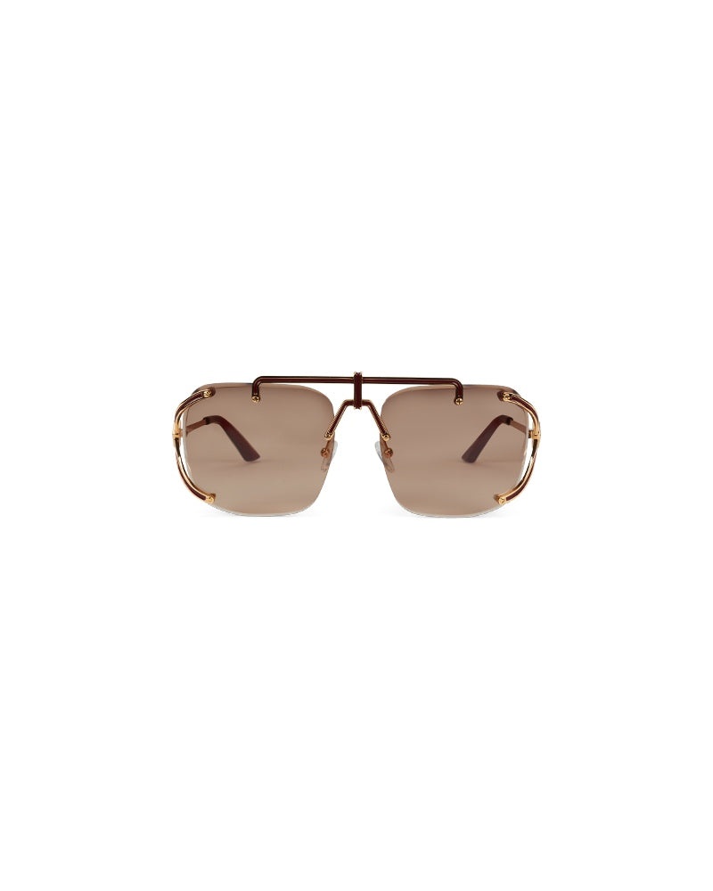 Gold & Brown The Pilot Sunglasses - 2