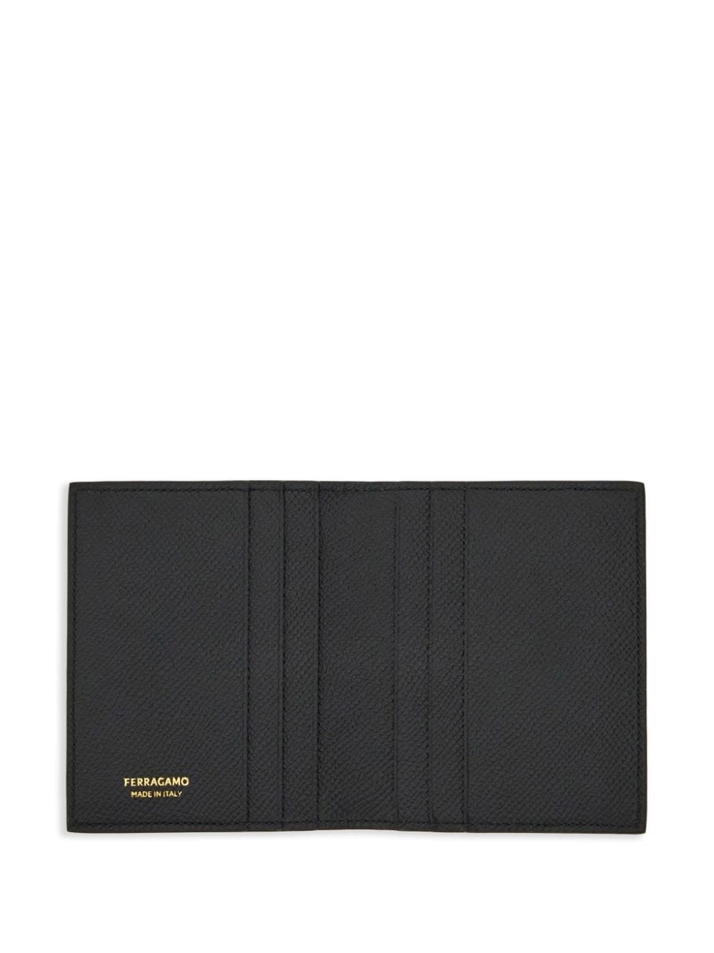 Gancini-plaque leather card holder - 3