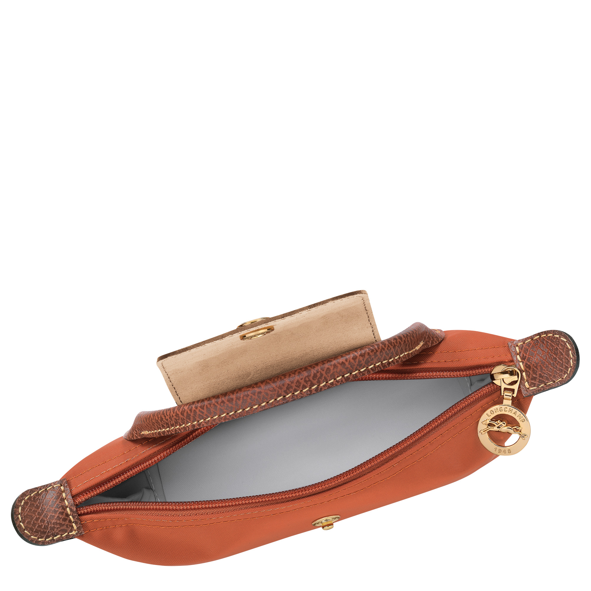 Le Pliage Original Pouch with handle Brick - Recycled canvas - 5