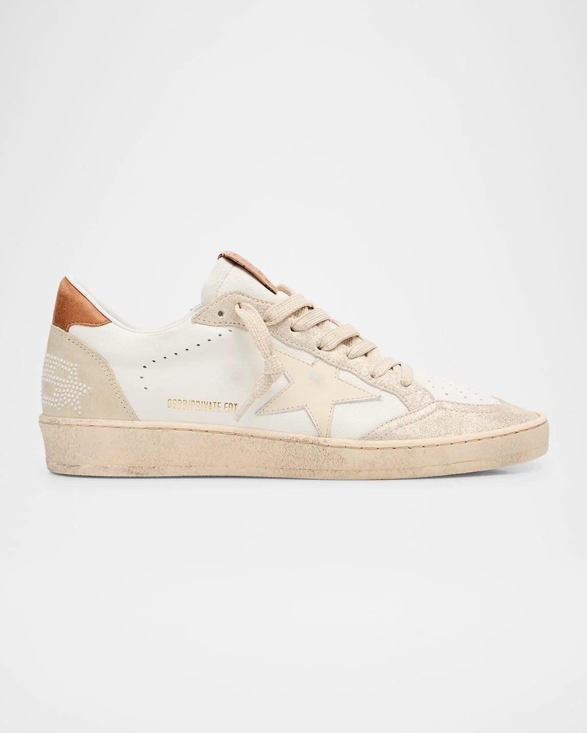 Ball Star Pearly Glitter Low-Top Sneakers - 1