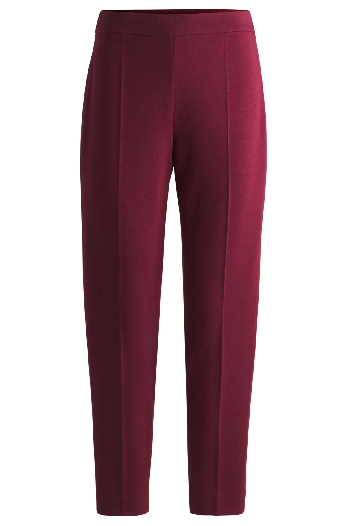 REGULAR-FIT TROUSERS IN STRETCH FABRIC WITH TAPERED LEG - 1