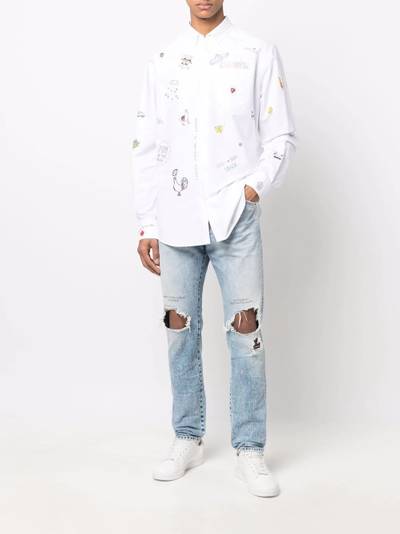 DSQUARED2 motif-embellished cotton shirt outlook