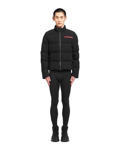 Prada Cropped technical knit puffer jacket outlook