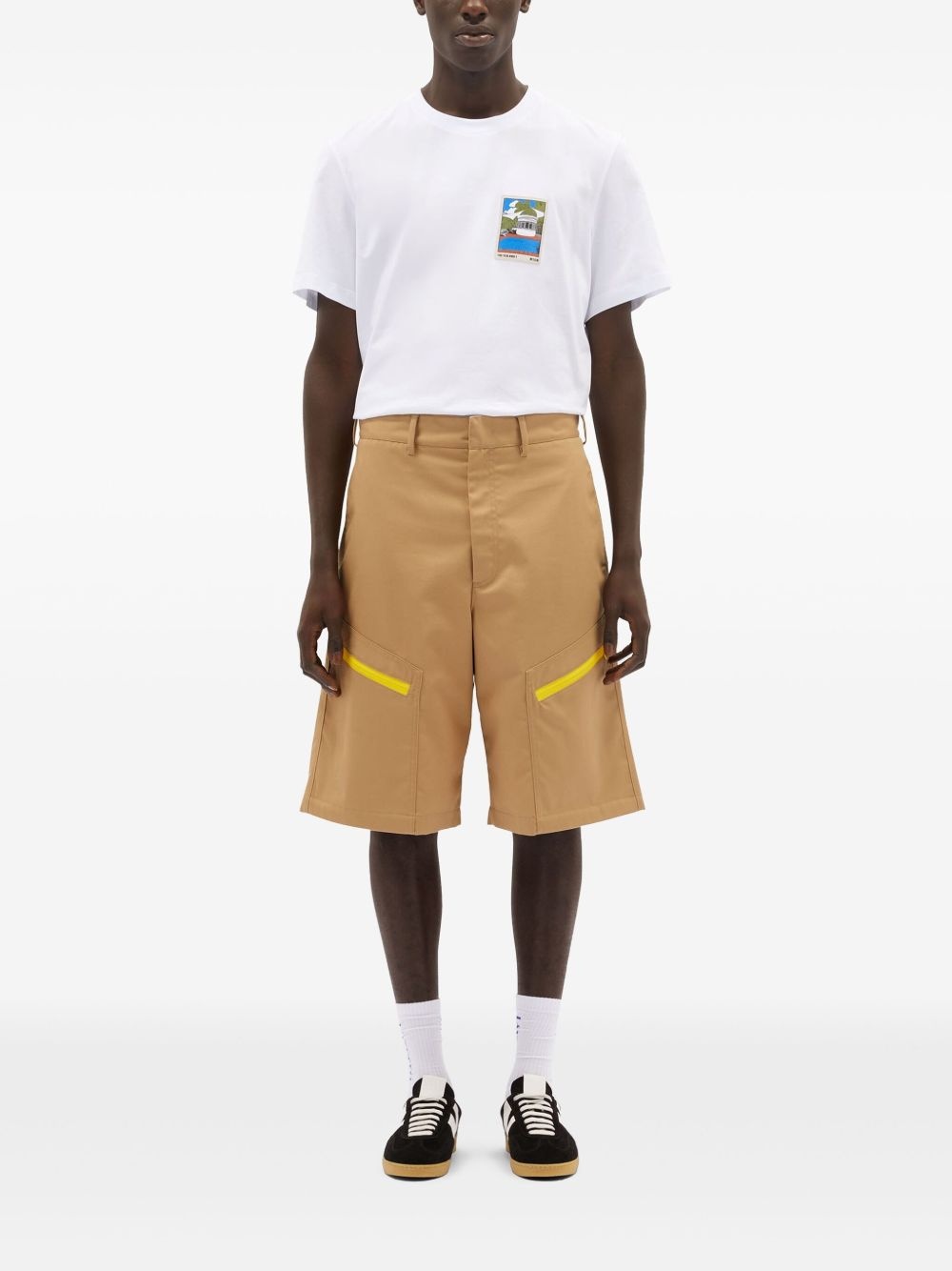 contrasting-trim shorts - 2