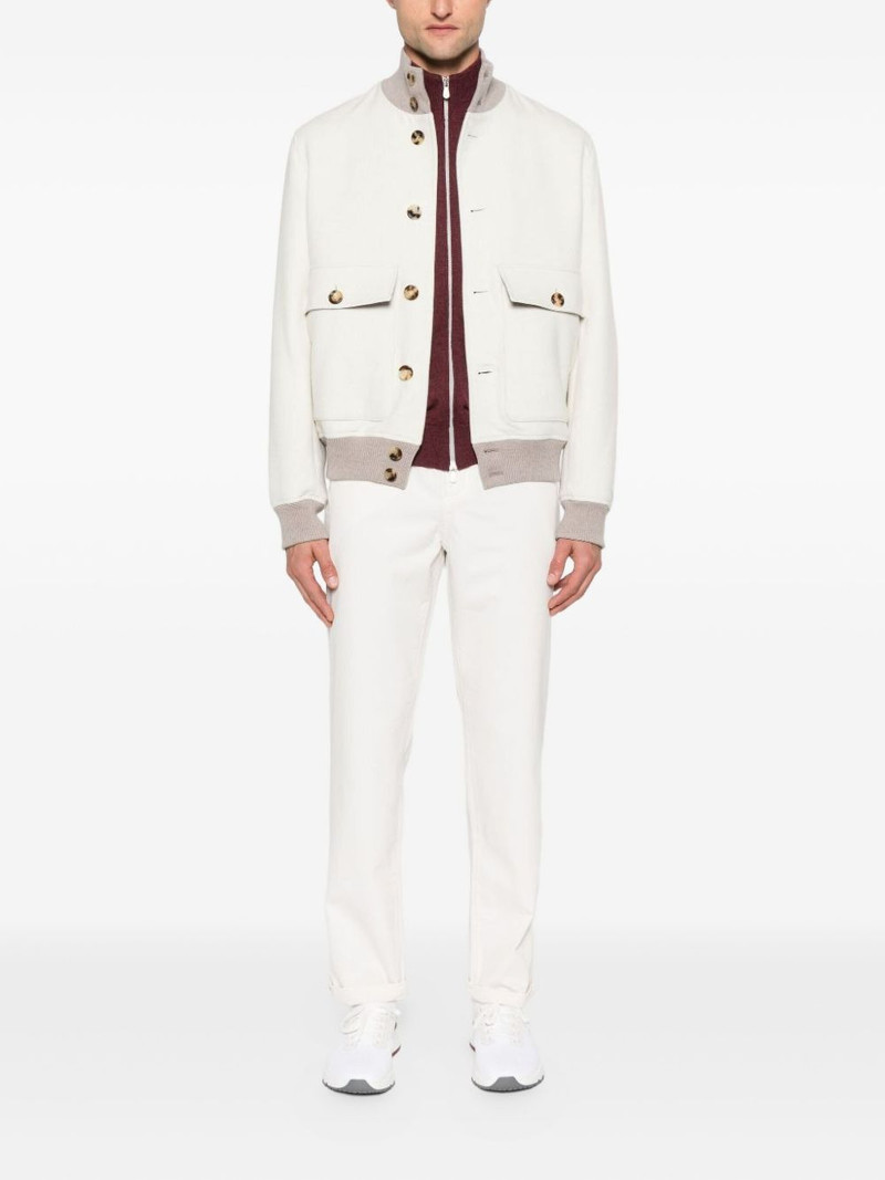 Brunello Cucinelli button-fastening patch-pocket jacket outlook