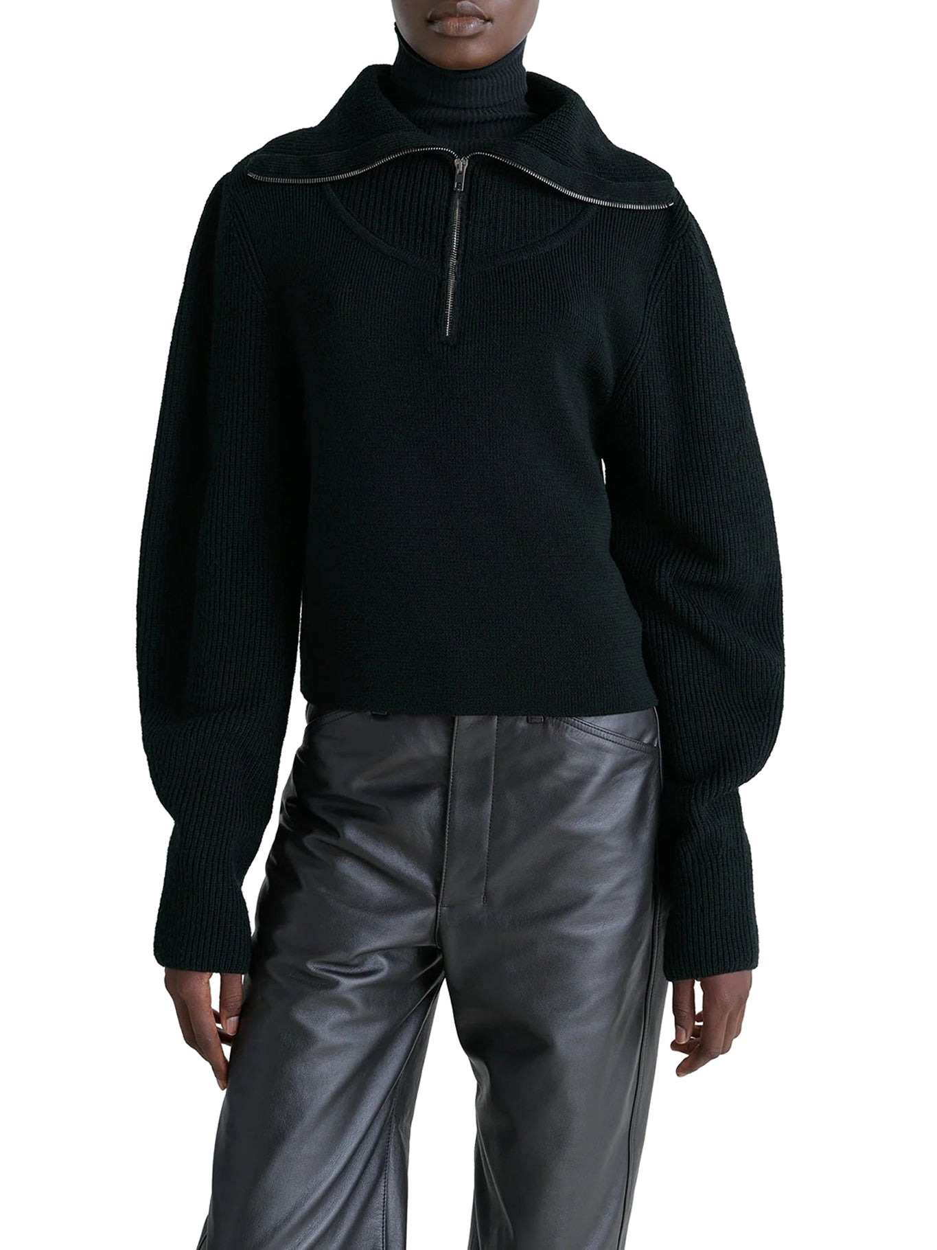 WOOL ZIP-UP SWEATER - 3