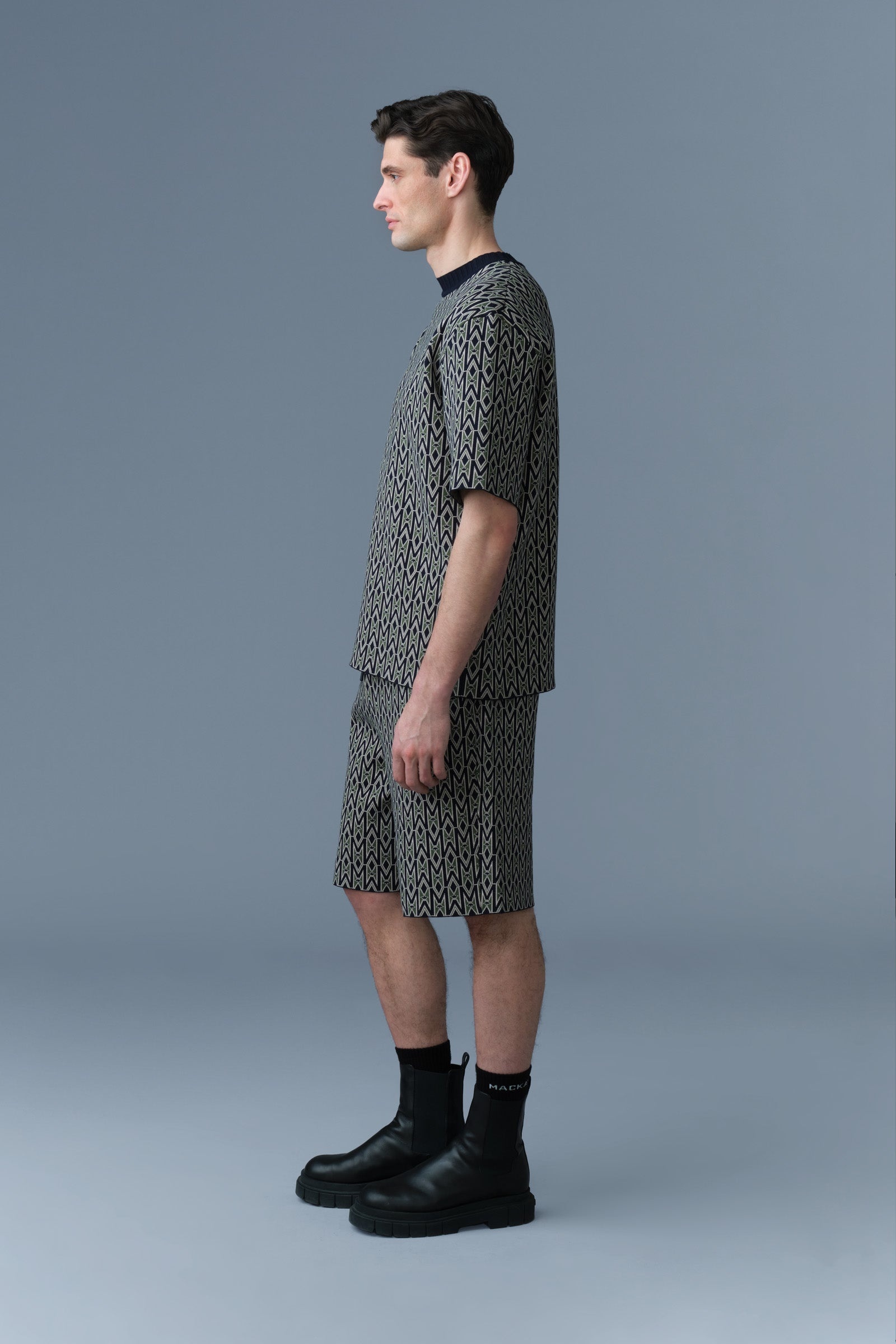 ABRAM-MG Jacquard Monogram Knit Top - 3