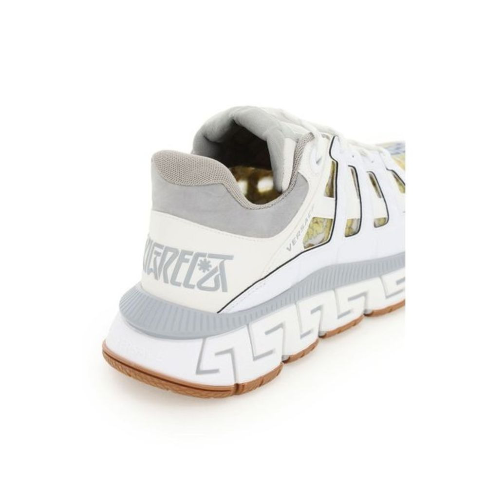 Versace Women White/Grey/Gold Trigreca Sneakers - 3