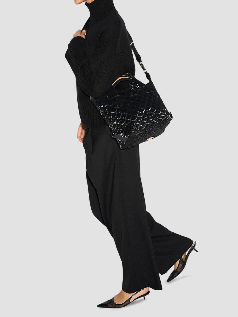 Women's Small Sutton Deluxe Quilted Tote Bag - Black 3