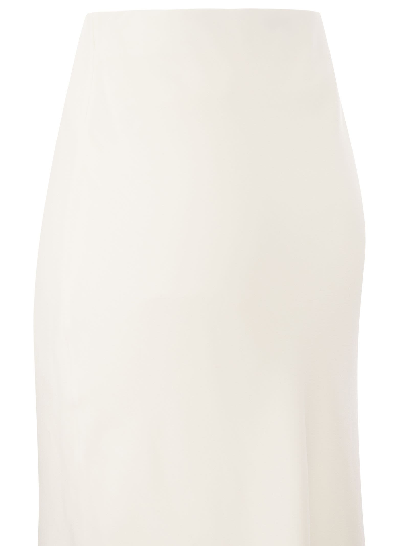 Brunello Cucinelli Women Viscose And Linen Long Pencil Skirt - 4