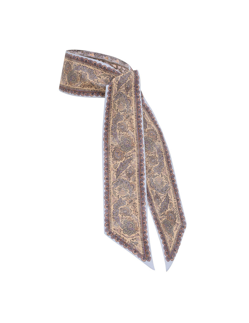 PRINTED SILK RIBBON SCARF 1
