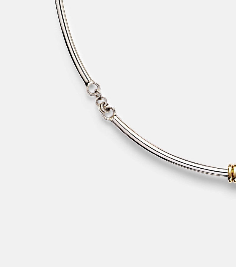 Helio Tria sterling silver and 18kt gold necklace 4