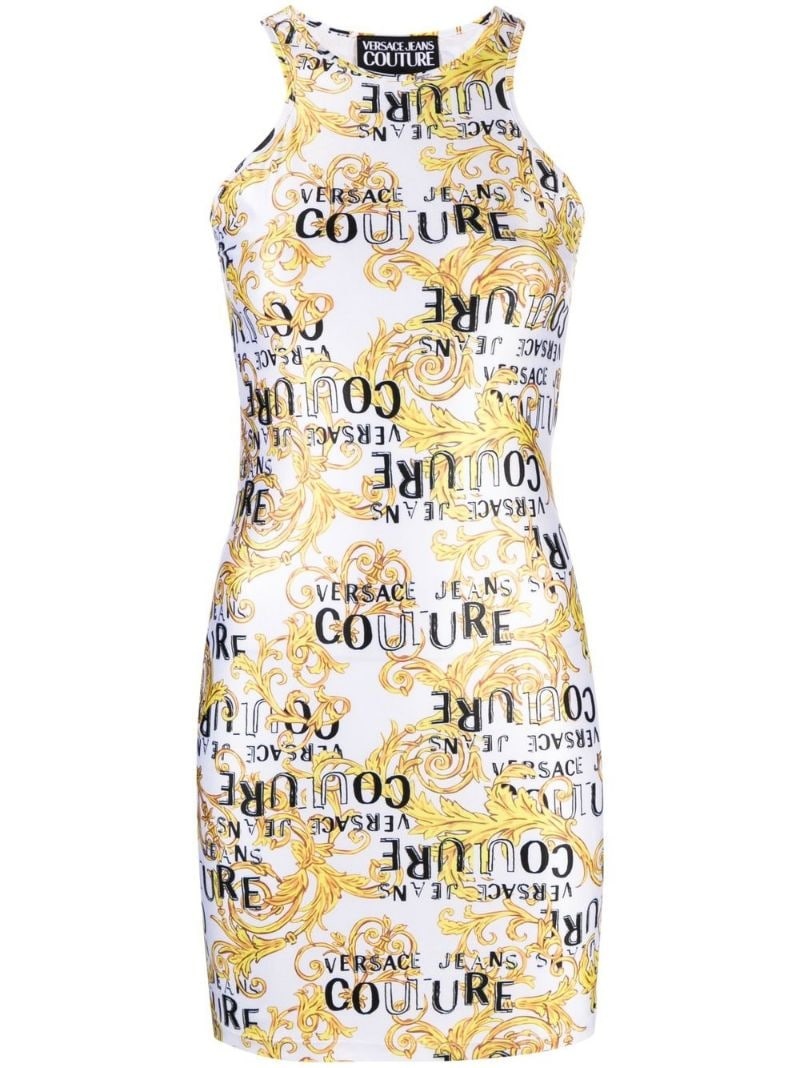 logo-print sleeveless minidress - 1