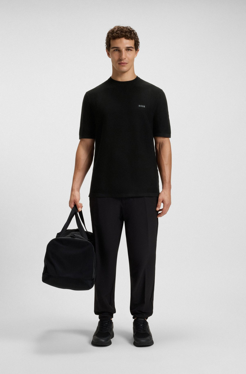 BOSS RIB-KNIT SWEATER WITH LOGO DETAIL outlook