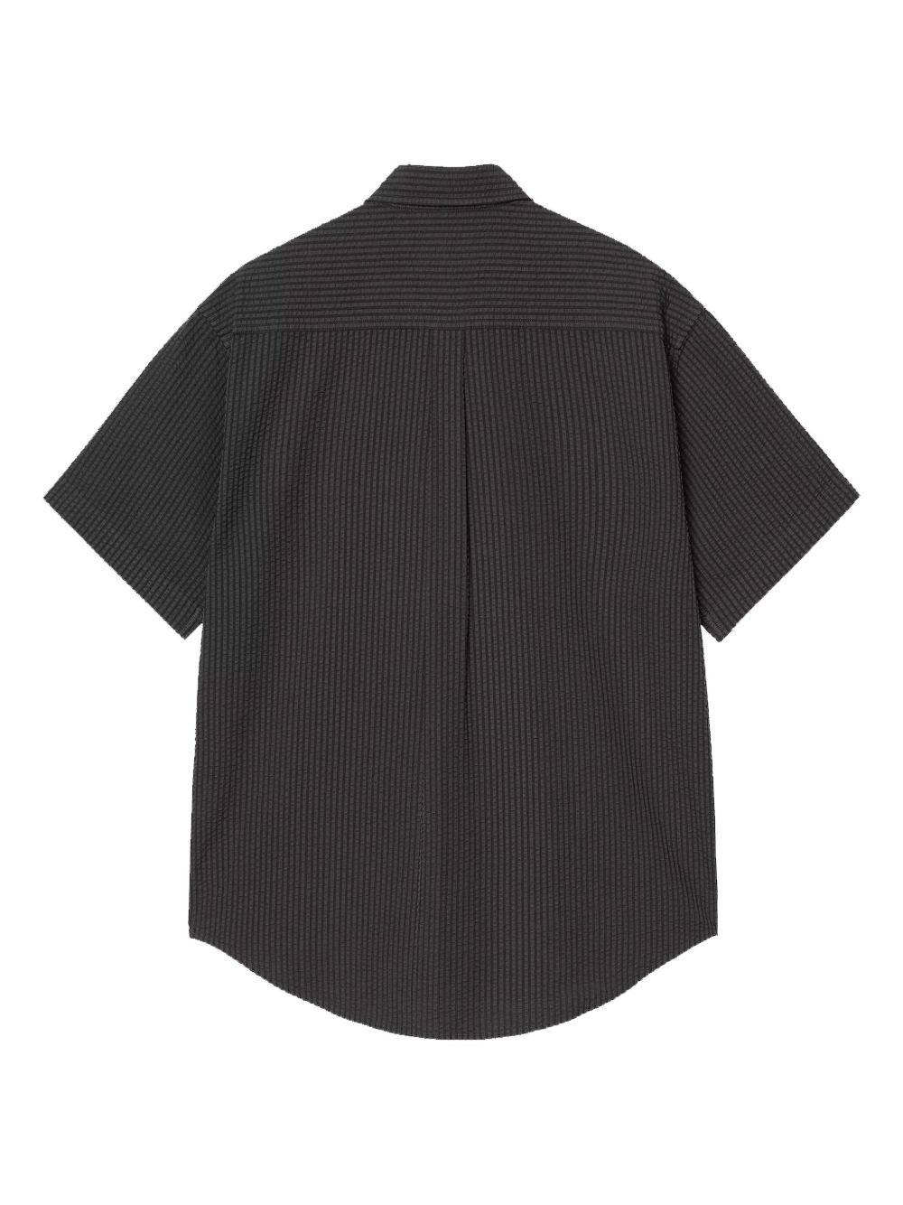 textured logo-patch shirt - 2