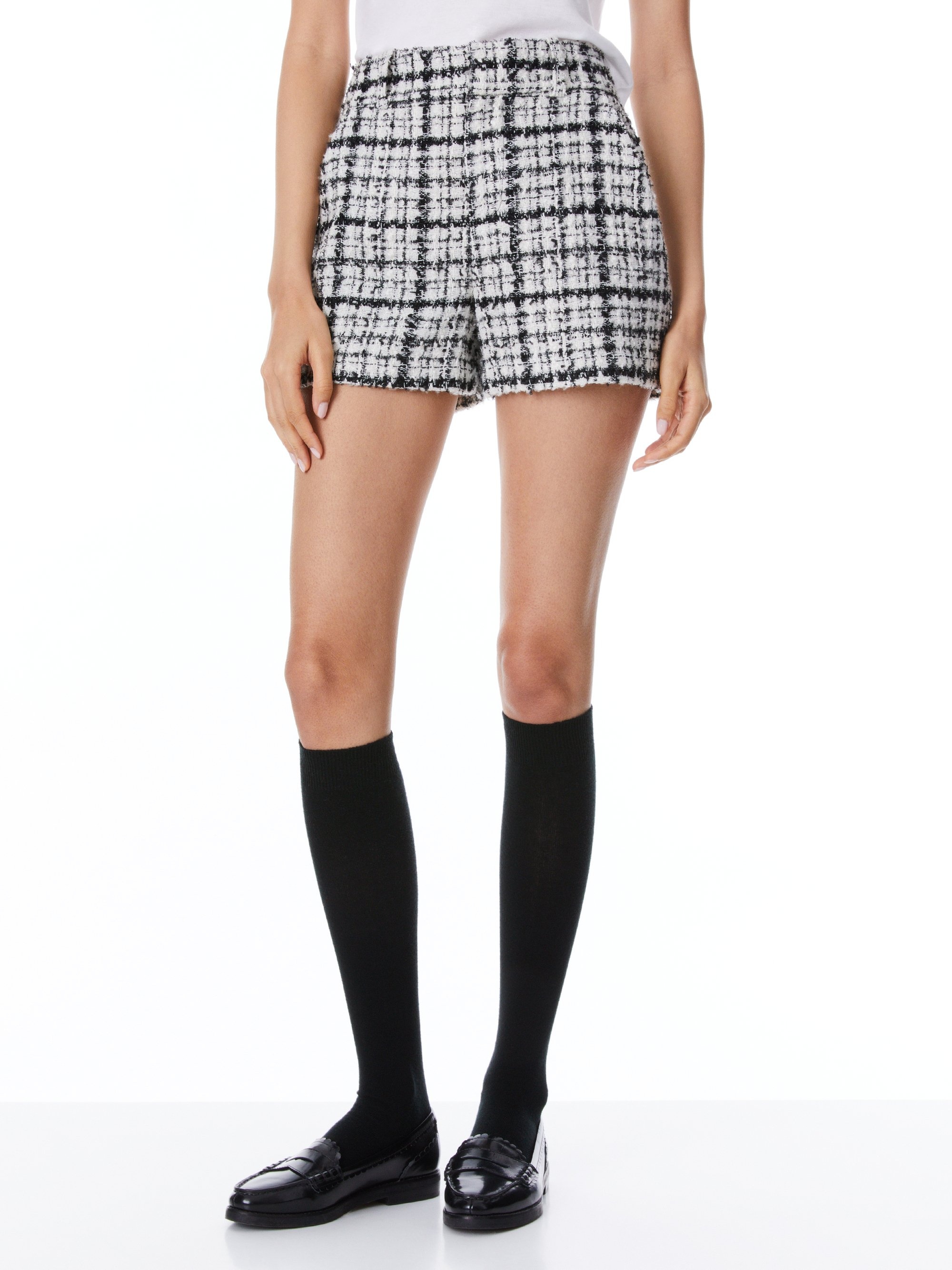 PAULA TWEED HIGH WAISTED SHORT - 2