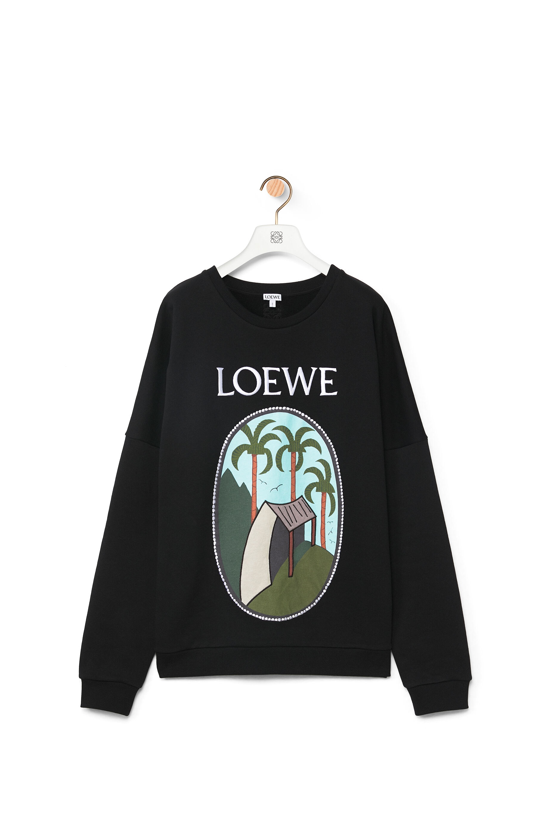 La Palme patch sweatshirt in cotton - 1