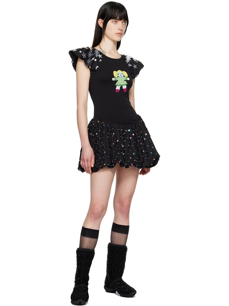 Chopova Lowena Black Angelica Minidress outlook