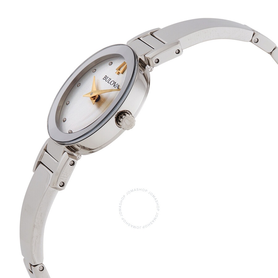 Bulova - Bulova Modern Quartz Diamond Silver Dial Ladies Watch 96P241 - 2