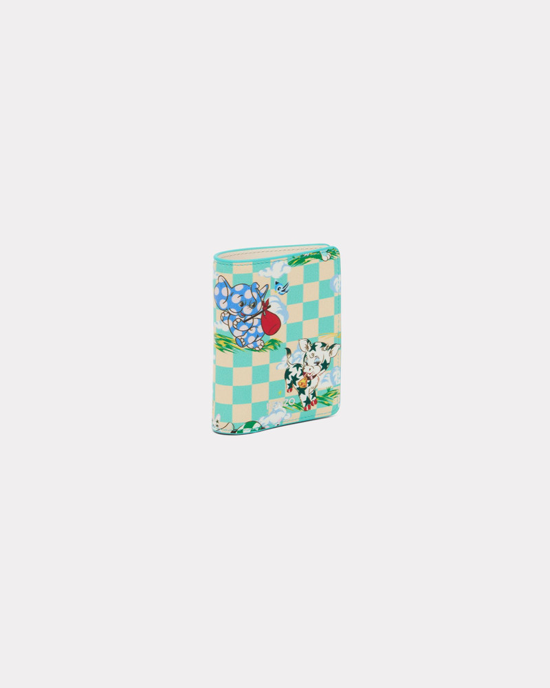 'KENZO Cartoon' mini fold wallet in leather 1