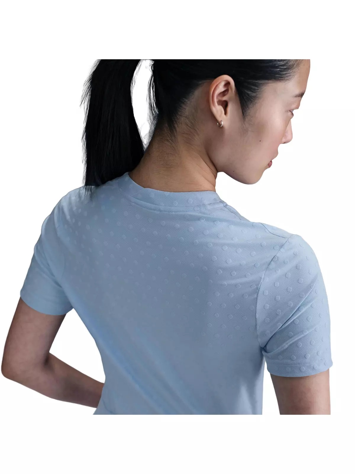 Women's Dri-FIT Tour Short-Sleeve Blade Jacquard AOJ Golf Polo -Blue - 2