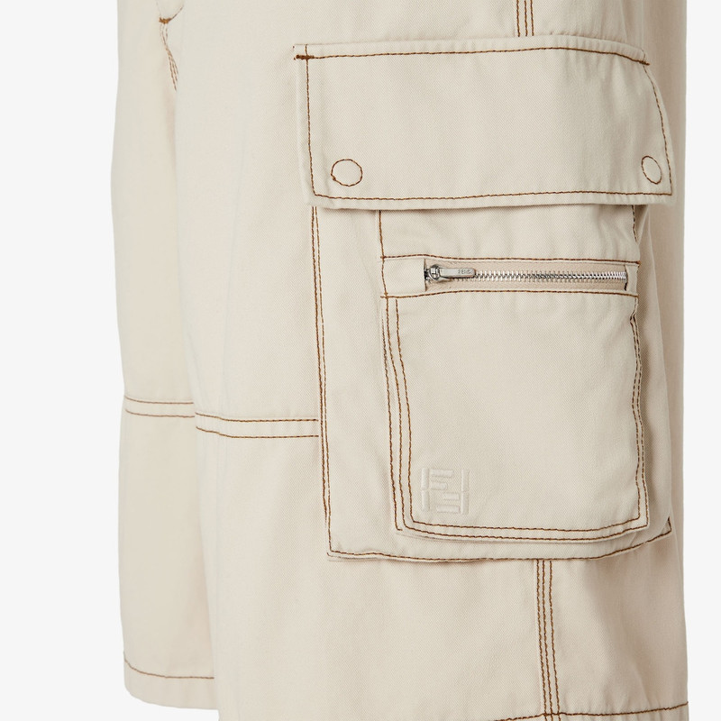 Bermudas Beige gabardine shorts 3