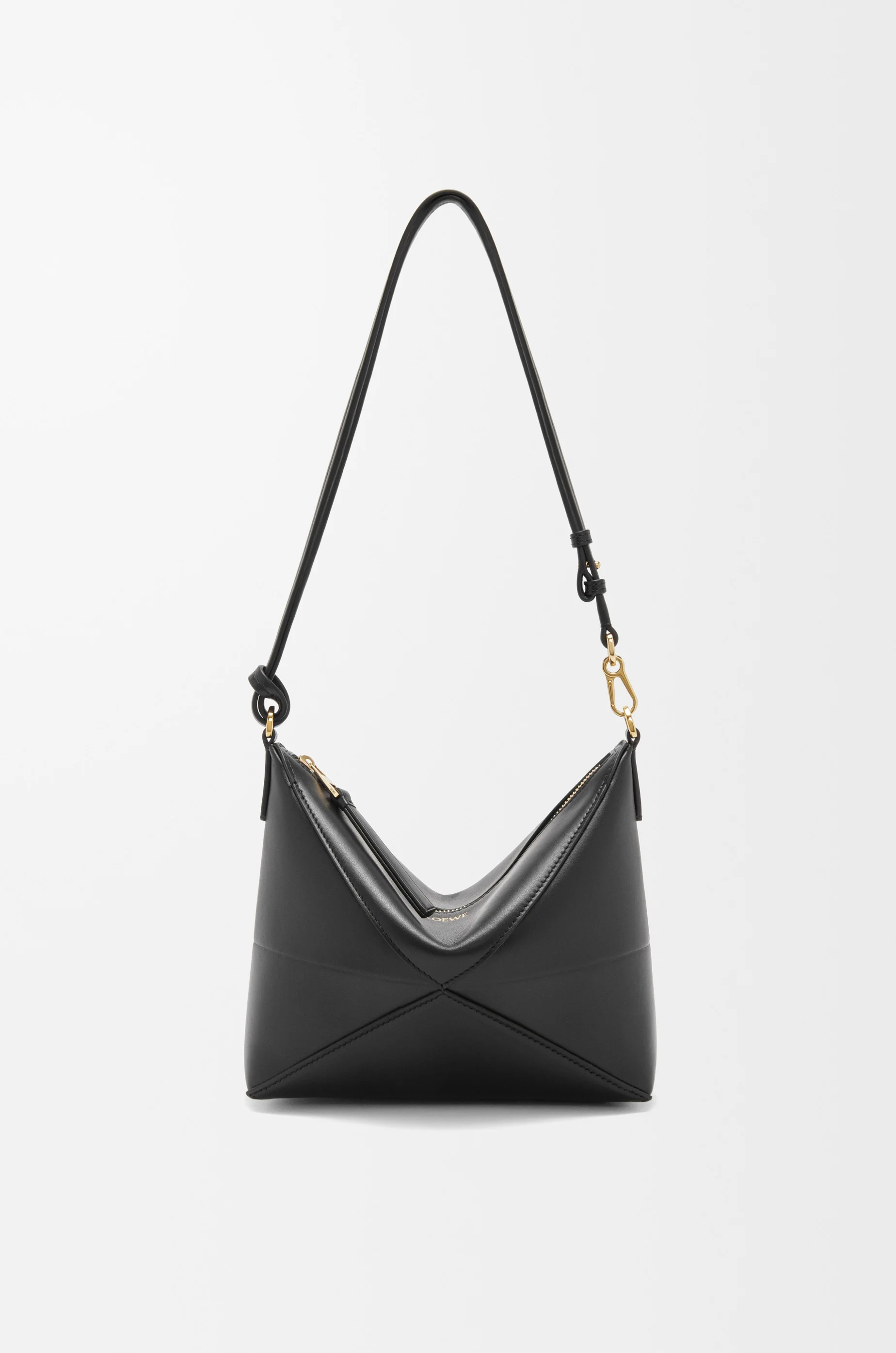 Puzzle Fold pouch in shiny nappa calfskin - 1