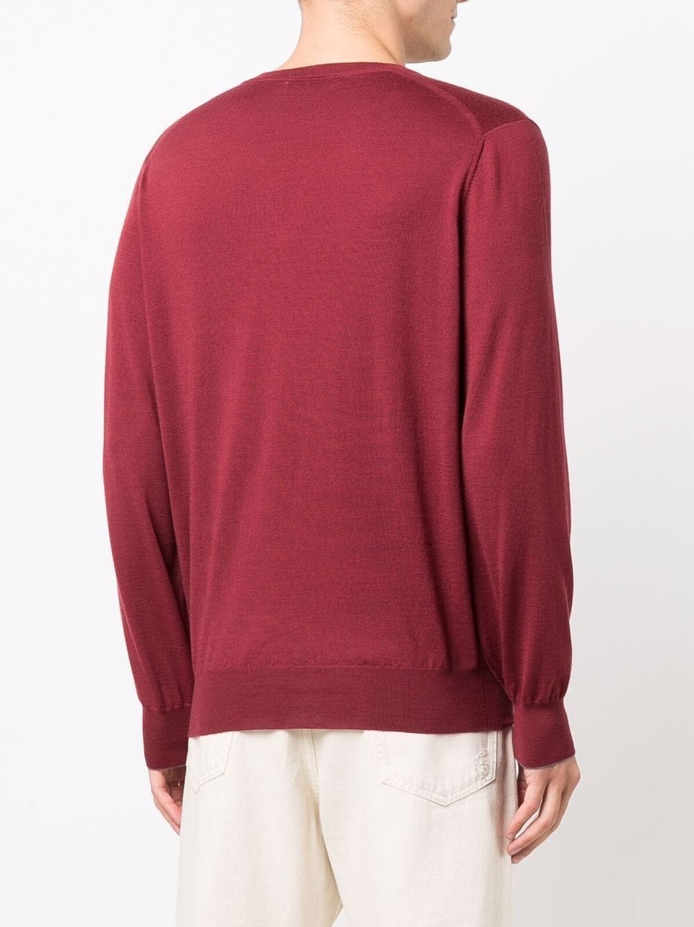 V-neck wool-cashmere jumper - 4