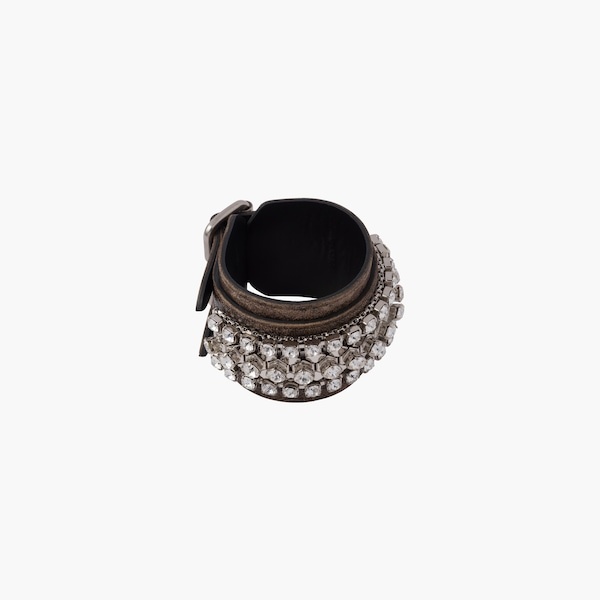 Nappa leather bracelet with crystals - 6