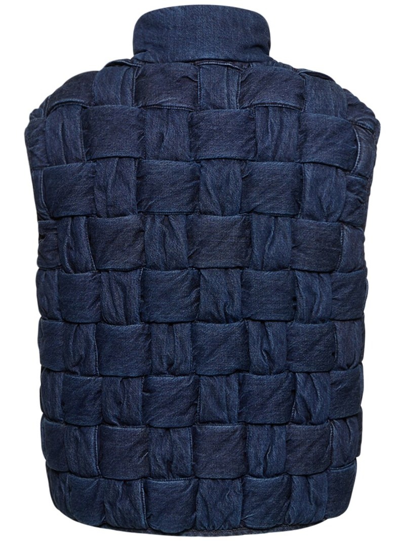 Intrecciato denim vest - 3