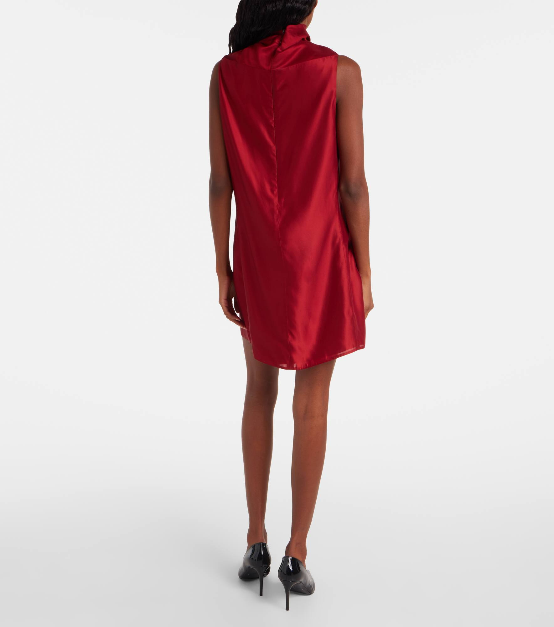 Daria turtleneck satin minidress - 3