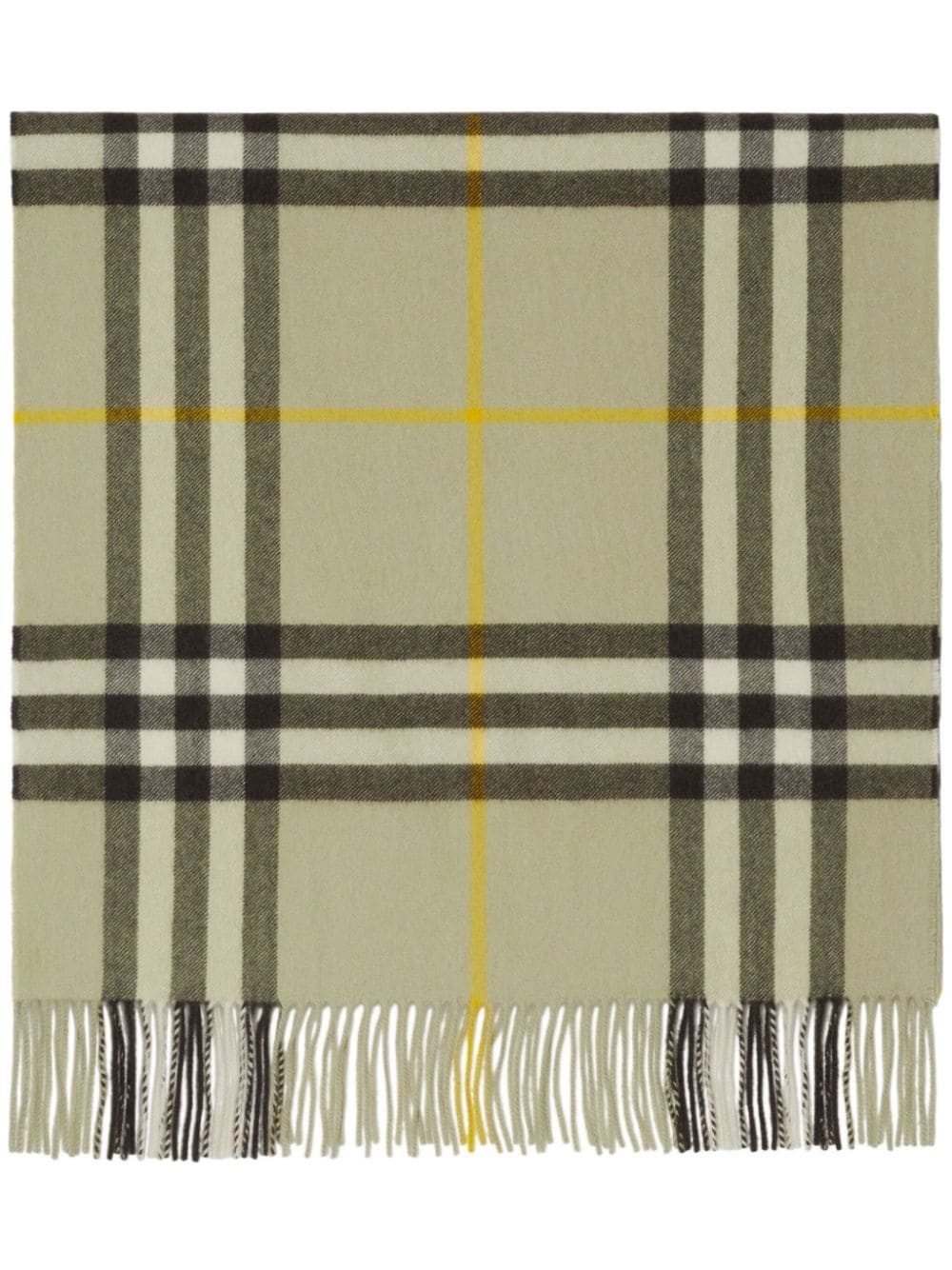 checked cashmere scarf - 1