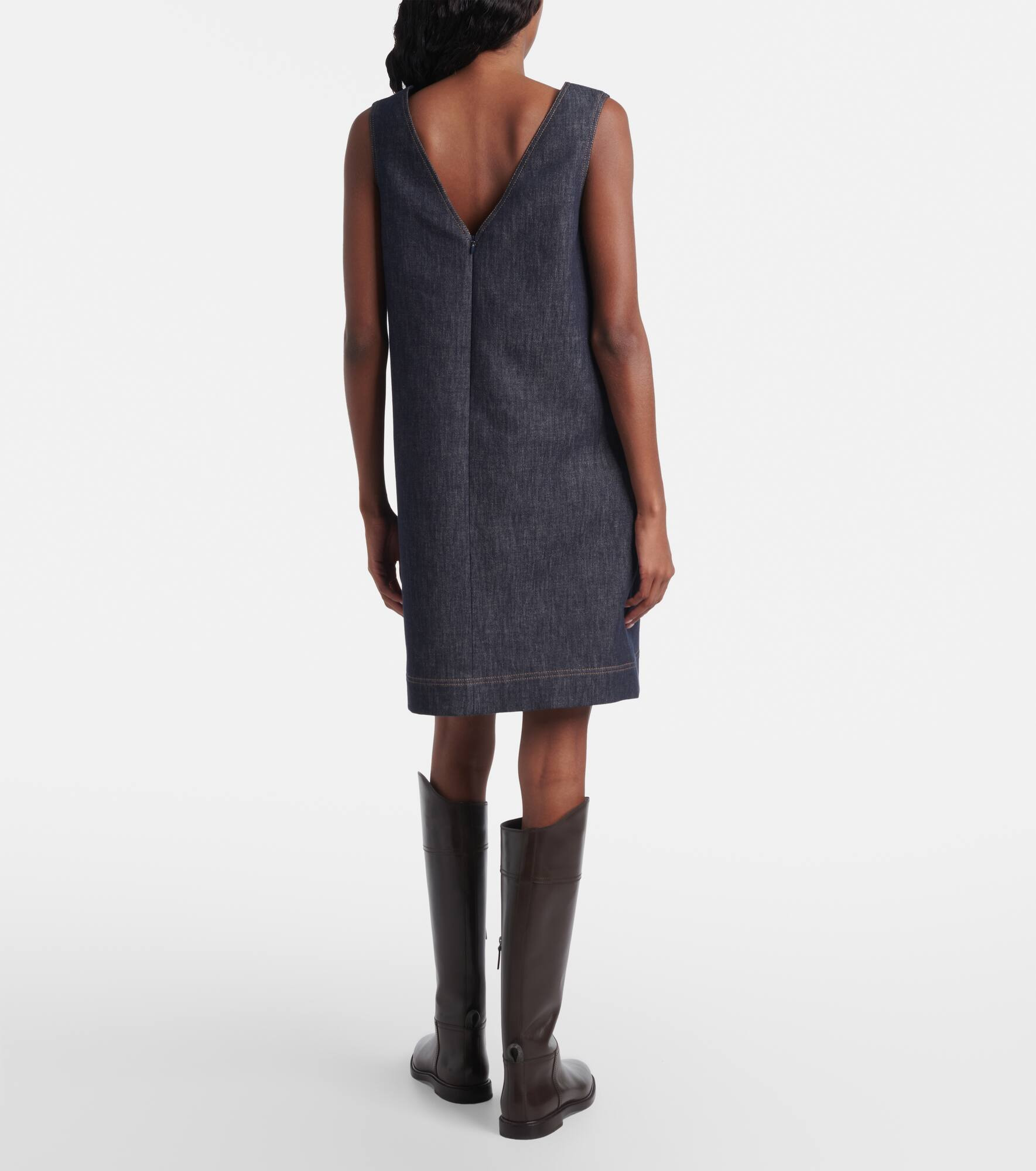 Monili cotton twill minidress - 3