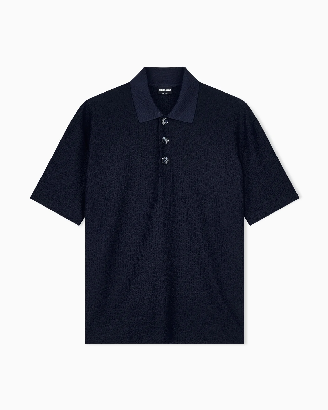 POLO SHIRT REGULAR FIT IN TECHNICAL SEERSUCKER - 1