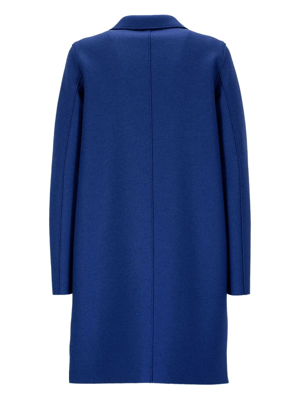 button-fastening wool coat - 2