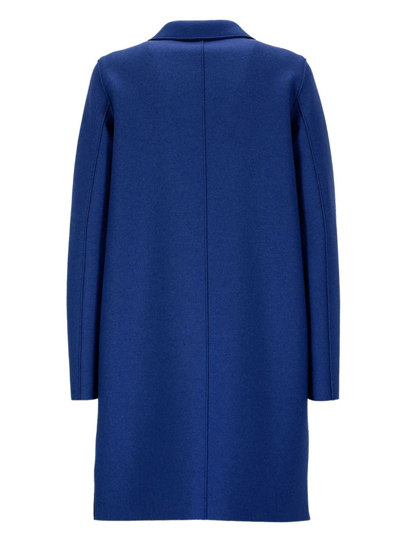 Harris Wharf London button-fastening wool coat outlook