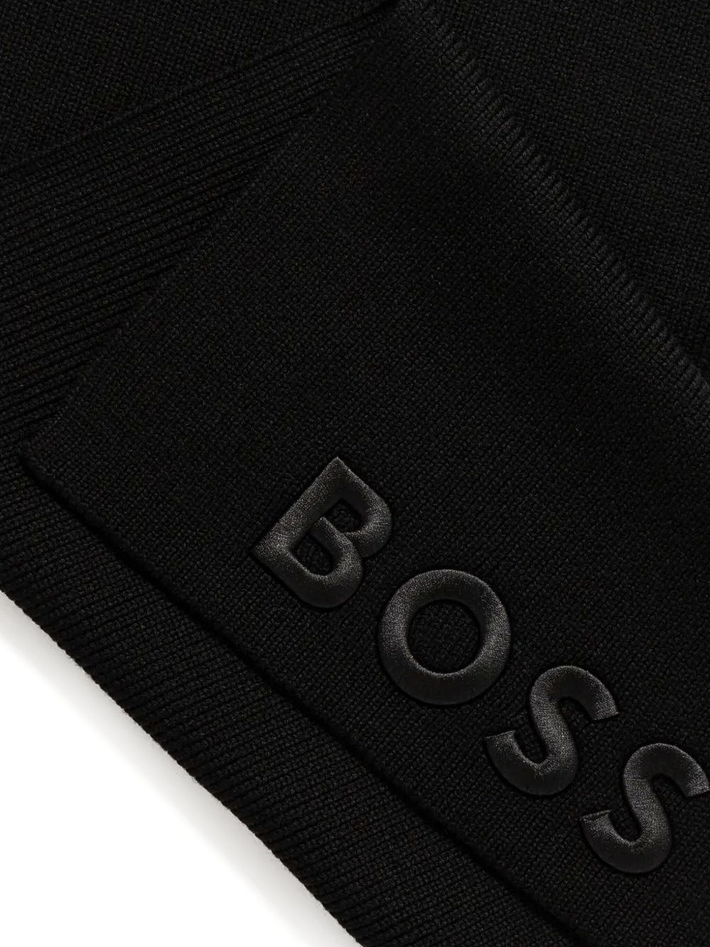 logo-embroidered scarf - 3