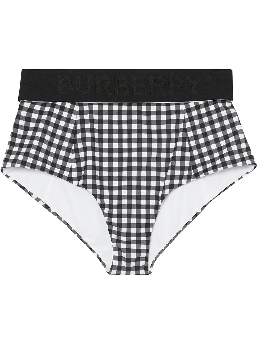 logo tape gingham bikini - 1