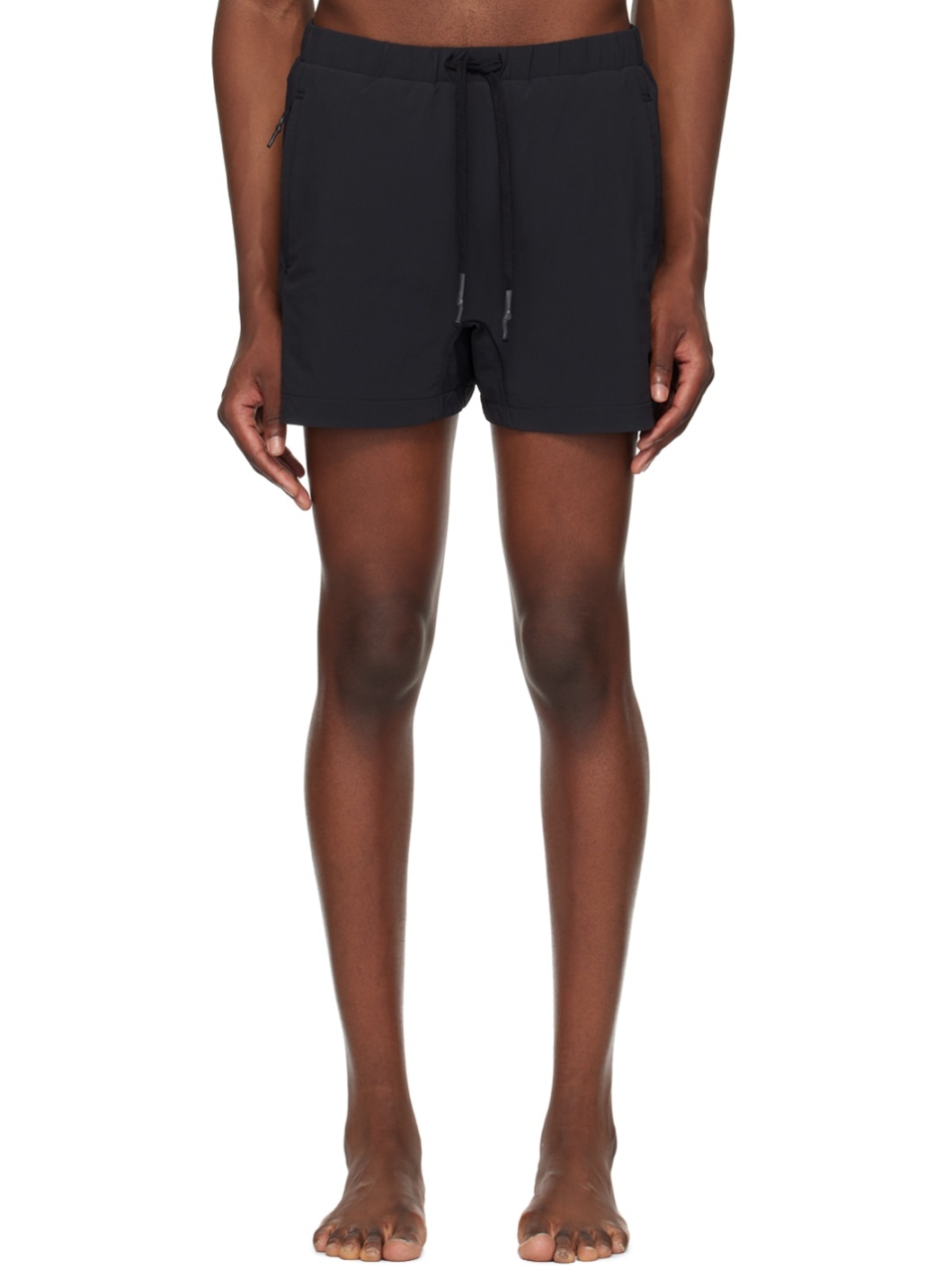 Black Drawstring Swim Shorts - 1