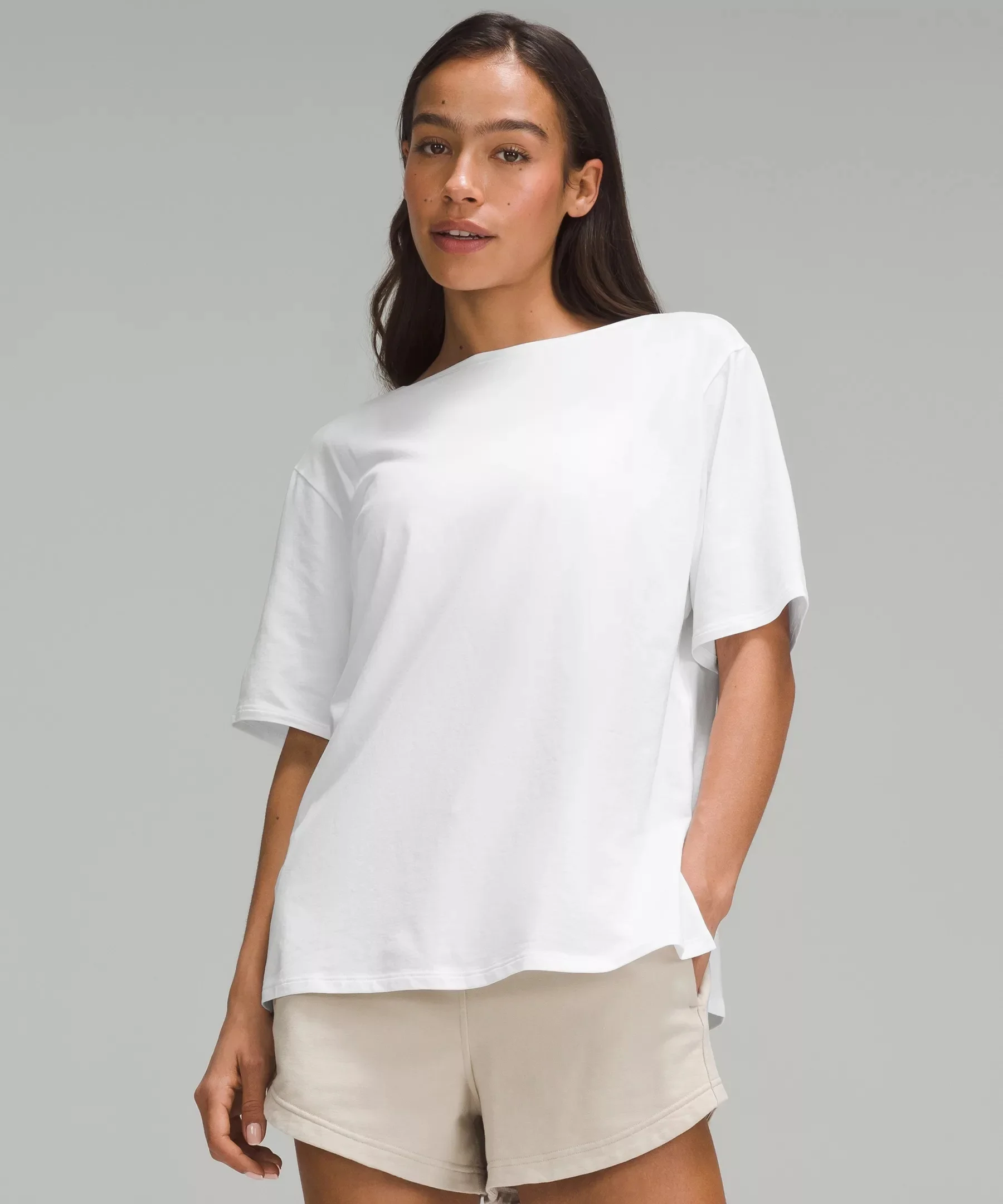 Relaxed-Fit Boatneck T-Shirt - 1