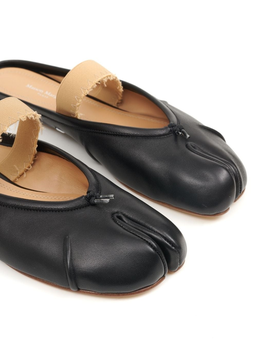Tabi leather ballerina mules - 4
