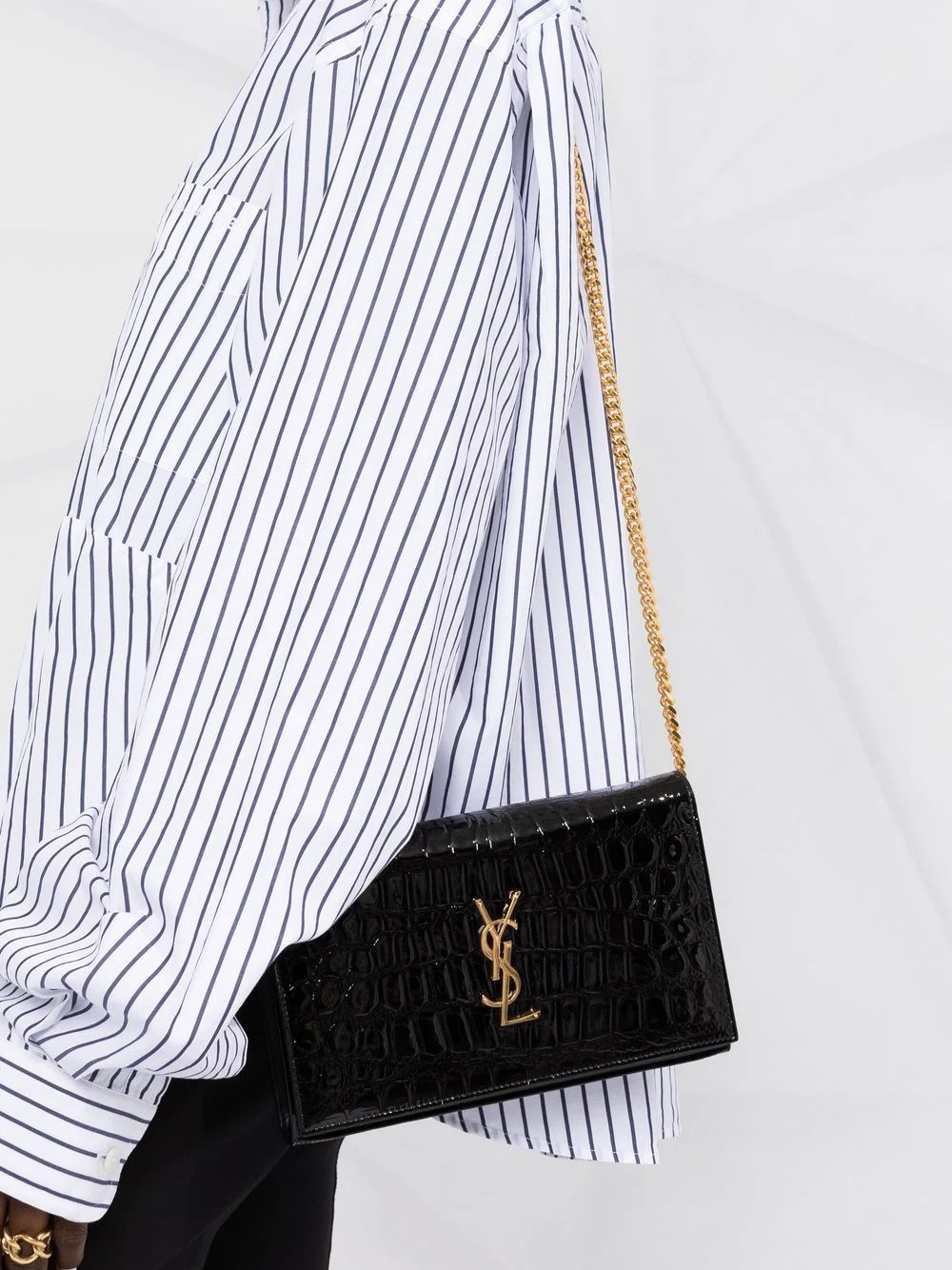 YSL-plaque crossbody bag - 3